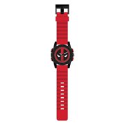 Deadpool Logo Dial Black Sport Case Red Strap Watch