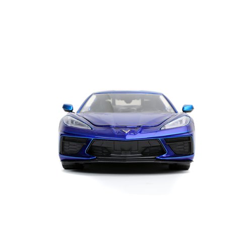 Bigtime Muscle 2020 Chevy Corvette Stingray Candy Blue 1:24 Scale Die-Cast Metal Vehicle