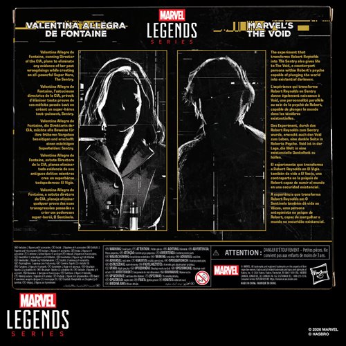 Thunderbolts Marvel Legends Series Valentina Allegra de Fontaine and The Void 6-Inch Action Figures