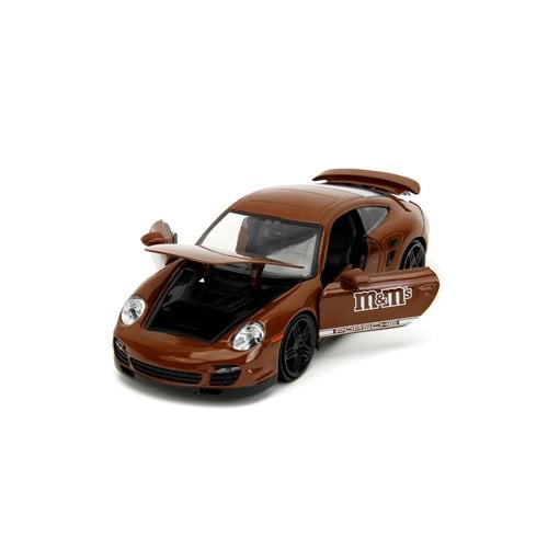 M&M's Porsche 911 1:24 Scale Die-Cast Metal Vehicle with Brown Figure