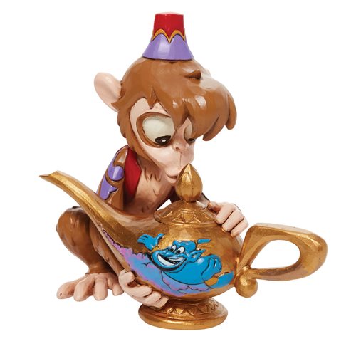 Disney Traditions Aladdin Abu and Genie Lamp with Scene by Jim Shore Statue