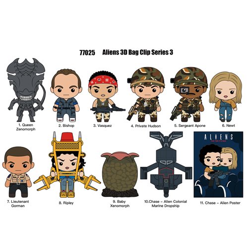 Alien vs. Predator Series 2 3D Foam Bag Clip Random 6-Pack