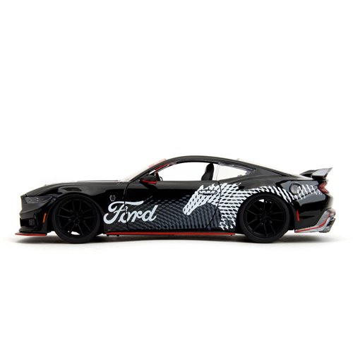 Bigtime Muscle 2024 Ford Mustang Dark Horse Glossy Black 1:24 Scale Die-Cast Metal Vehicle