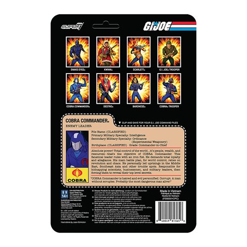 G.I. Joe Cobra Commander 3 3/4-Inch ReAction Figure