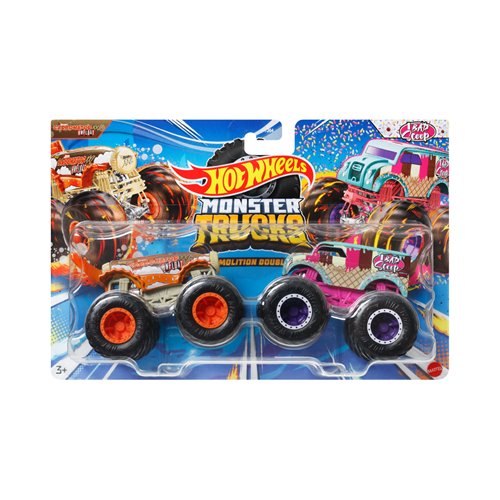 Hot Wheels Monster Trucks Demolition Doubles 1:64 Scale Vehicle 2-Pack 2024 Mix 5 Case of 8