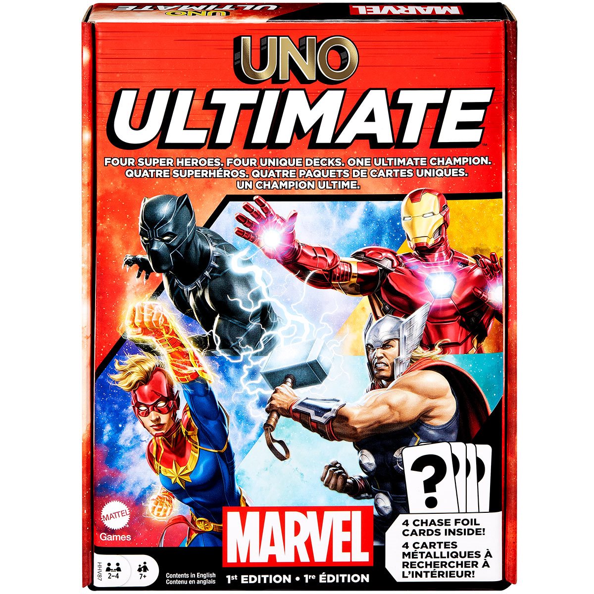 Captain Marvel Mattel UNO Card Games 