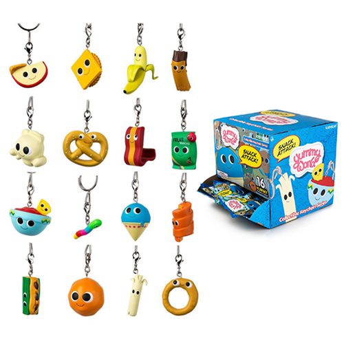 Yummy World Snack Attack Series Key Chain Random 4-Pack