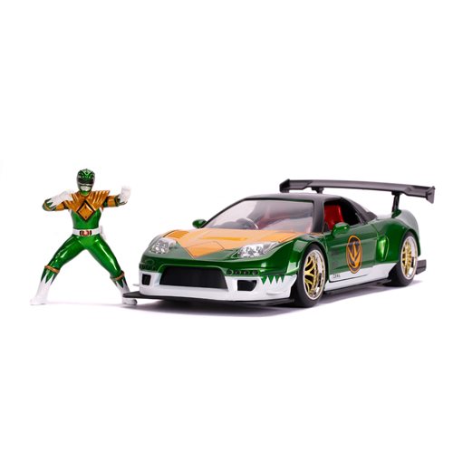 Mighty Morphin Power Rangers Green Ranger 2002 Honda NSX 1:24 Scale Die-Cast Metal Vehicle with Figu