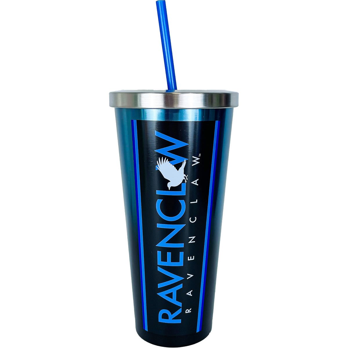 Spoontiques - Harry Potter Tumbler - Ravenclaw Glitter Cup with Straw - 20  oz - Acrylic - Blue