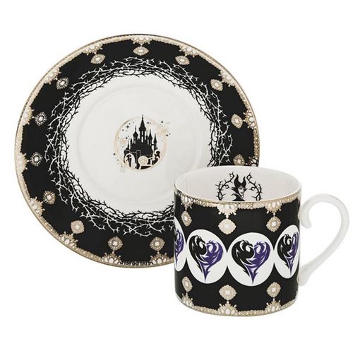 Disney English Ladies Sleeping Beauty Maleficent Cup and Saucer Set