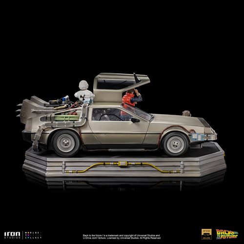 Back to the Future DeLorean Full Set Deluxe Art 1:10 Scale Statue