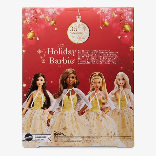 Barbie Holiday Doll 2023 with Wavy Brunette Hair