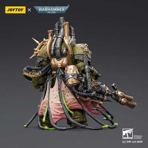 Joy Toy Warhammer 40,000 Death Guard Lord of Virulence with Power Fist and Twin Plague Spewer 1:18 S