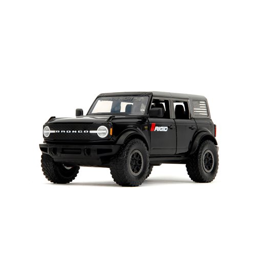 Just Trucks 2021 Ford Bronco 1:24 Scale Die-Cast Metal Vehicle with Tire Rack