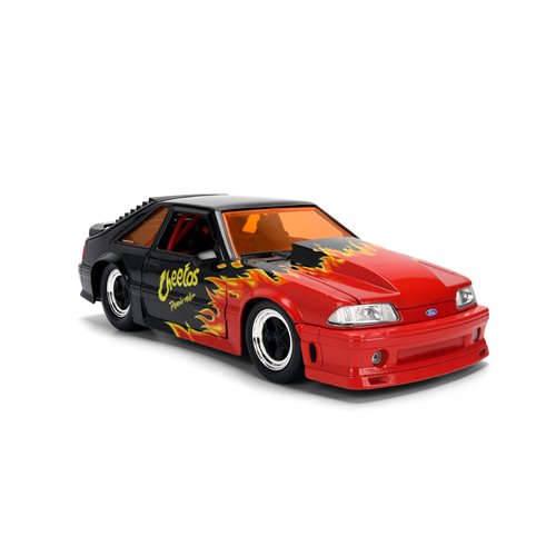 Hollywood Rides Cheetos Flamin' Hot 1989 Ford Mustang GT 1:24 Scale Die-Cast Metal Vehicle with Ches