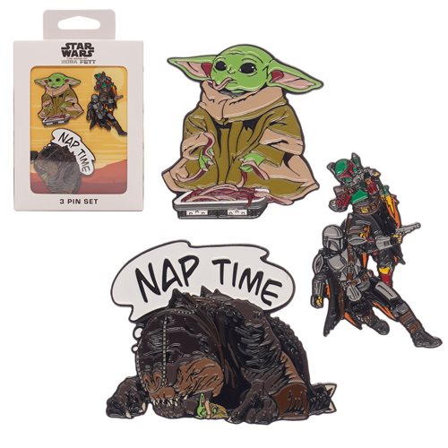 Star Wars: The Book of Boba Fett Nap Time Pins 3-Pack - Convention Exclusive