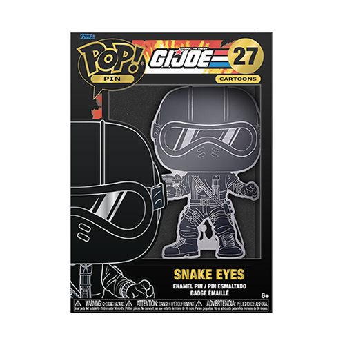 G.I. Joe Snake Eyes Large Enamel Pop! Pin