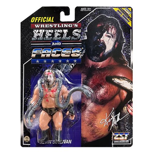 Wrestling's Heels and Faces Kevin Sullivan with Snake 4 1/2-Inch Scale Action Figure