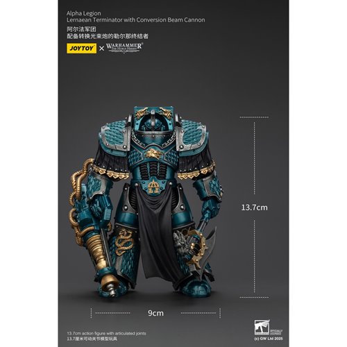 Joy Toy Warhammer The Horus Heresy Alpha Legion Lernaean Terminator with Conversion Beam Cannon 1:18