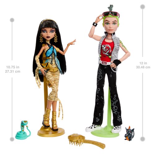 Monster High Booriginal Creeproduction Cleo De Nile and Deuce Gorgon Collectible Doll Set