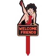 Betty Boop Welcome Friends Yard Sign