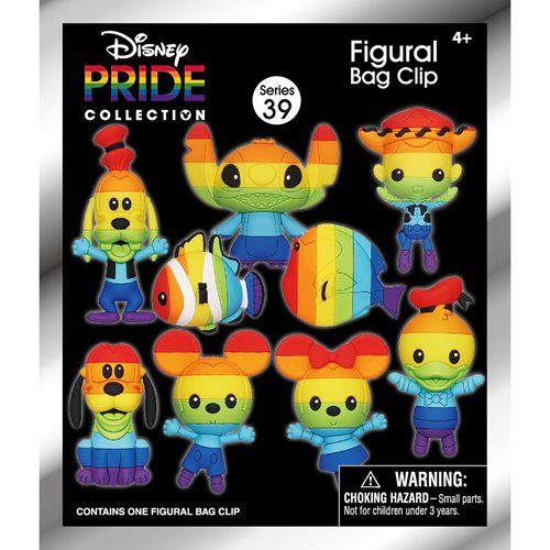 Disney Rainbow Series 39 3D Foam Bag Clip Display Case of 24