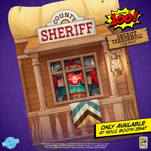 Wild West C.O.W.-Boys of Moo Mesa Sheriff Terrorbull in the Sheriff's Office Action Figure - SDCC 20