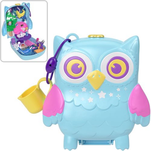 Polly Pocket Pajama Party Snowy Sleepover Owl Compact