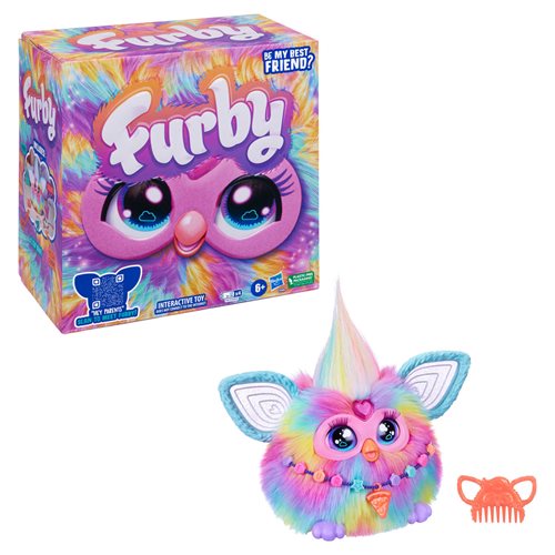 Furby Tie Dye, 15 Fashion Accessories, Interactive Plush Toys for 6 Year  Old Girls & Boys & Up, Voice Activated Animatronic