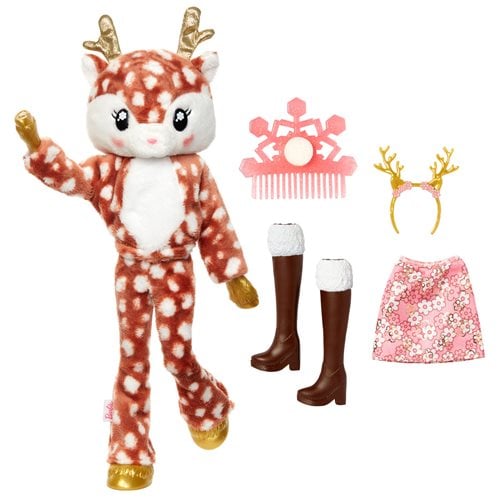 Barbie Cutie Reveal Snowflake Sparkle Deer Doll