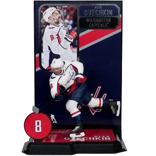 NHL SportsPicks Washington Capitals Alexander Ovechkin White Jersey 7-Inch Posed Figure