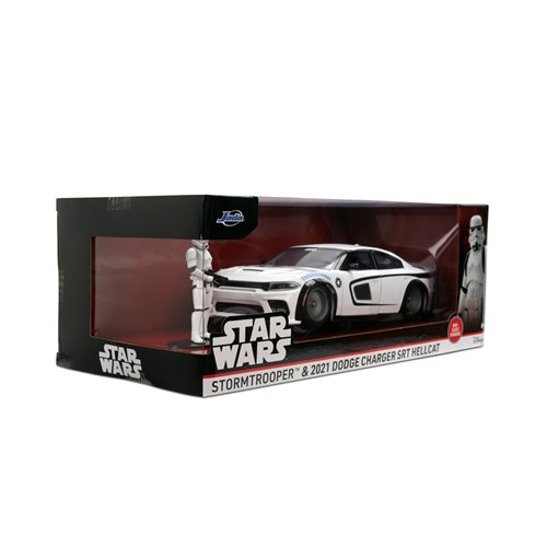 Hollywood Rides Star Wars 2021 Dodge Charger SRT Hellcat 1:24 Scale Die-Cast Metal Vehicle with Stor