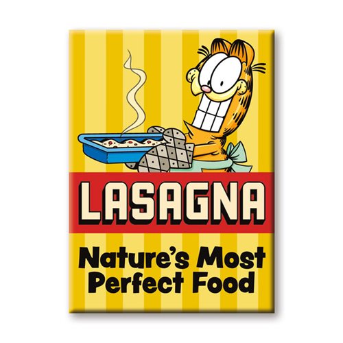 Garfield Lasagna Flat Magnet