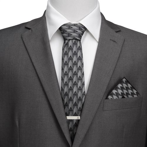 Harry Potter and the Deathly Hallows Gray Silk Men's Tie