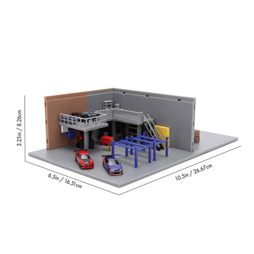 Fast and the Furious Han's Garage Nano Hollywood Rides Nano Scene Diorama with Vehicles