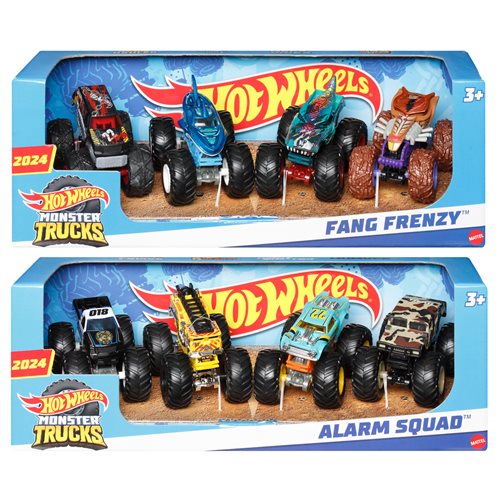 Hot Wheels Monster Trucks 1:64 Scale Vehicle 4-Pack 2024 Mix 1 Case of 6