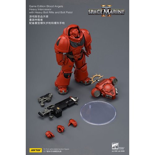 Joy Toy Warhammer 40K Space Marines Game Edition Blood Angels Heavy Intercessor Rifle & Pistol 1:18