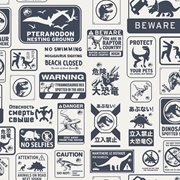 Jurassic World: Dominion Signs (Blue) Peel and Stick Wallpaper