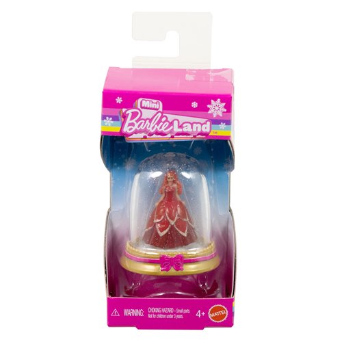 Mini BarbieLand Holiday Doll and Snow Globe Playset Case of 6