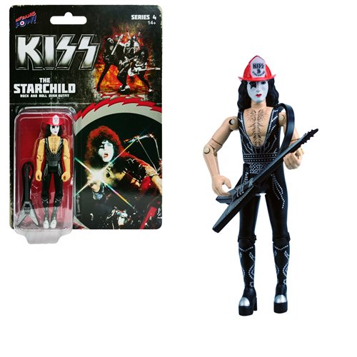 KISS Rock and Roll Over The Starchild with Firehouse Red Hat 3 3/4-Inch Action Figure Series 4
