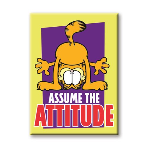 Garfield Assume the Attitude Flat Magnet