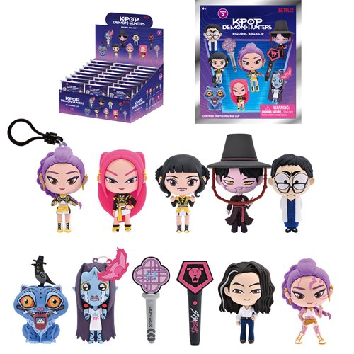 K-Pop Demon Hunters Series 2 3D Foam Bag Clip Display Case of 24