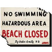 Jaws Beach Closed Funky Chunky Magnet