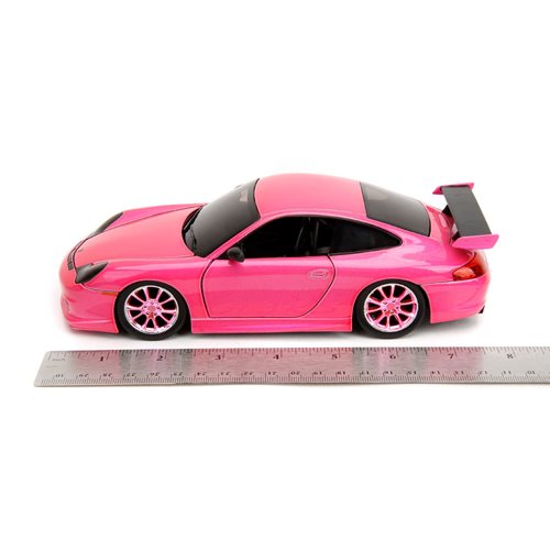 Pink Slips Porsche 911 GT3 RS with Base 1:24 Scale Die-Cast Metal Vehicle