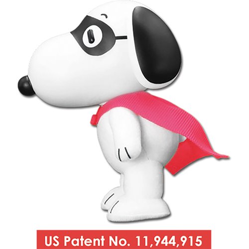 Peanuts Snoopy Masked Superman Vinyl Head FigureKey 4 1/2-Inch Moveable Plush