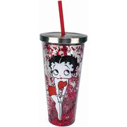 Betty Boop Glitter 20 oz. Acrylic Cup with Straw