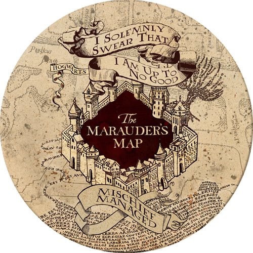 Harry Potter Marauder's Map Melamine Plate Set of 4