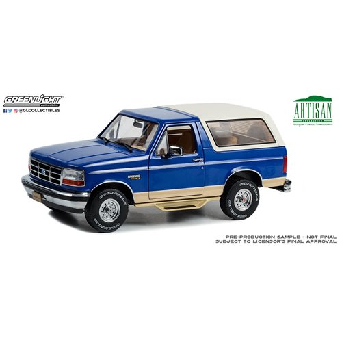 1996 Ford Bronco Eddie Bauer Edition Royal Blue Artisan Collection 1:18 Scale Die-Cast Metal Vehicle