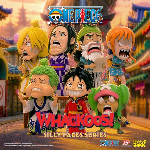 One Piece Whackoos Series Vinyl Mini-Figure Display Tray of 6