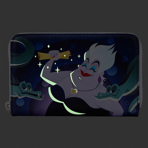 The Little Mermaid Ursula Lair Glow-in-the-Dark Zip-Around Wallet